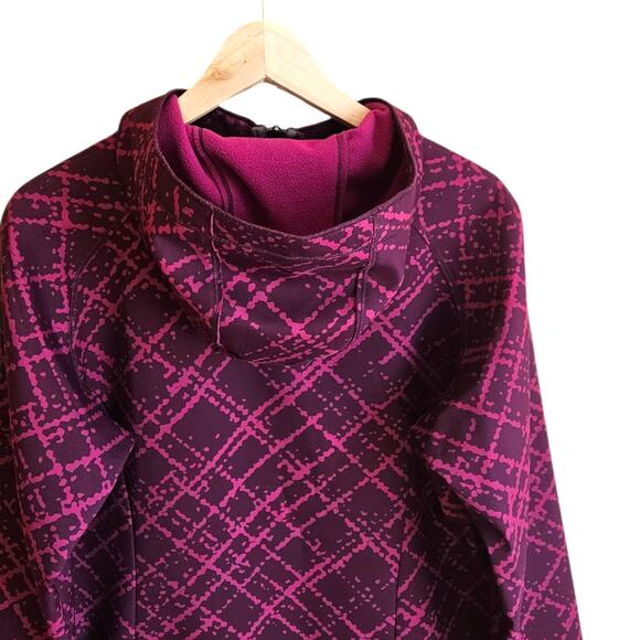 Columbia OmniShield Soft Shell Jacket Hooded Full Zip Pockets Pink Women's Large - Picture 9 of 10